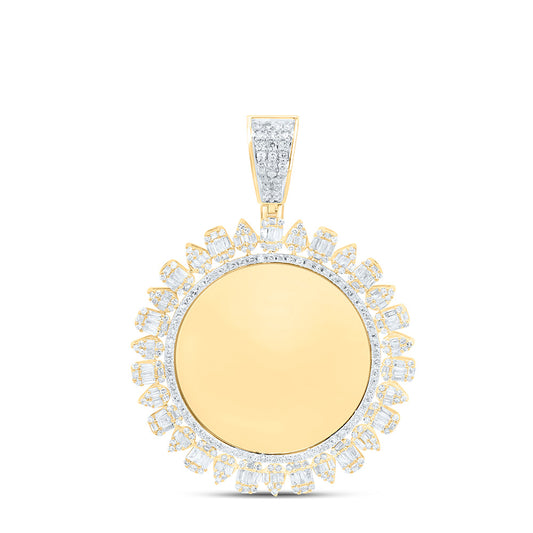 10kt Yellow Gold 1 1/3 Cttw Diamond Memory Round Men's Charm