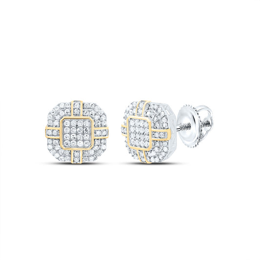 Sterling Silver 1/3 Cttw Diamond Stud Earring