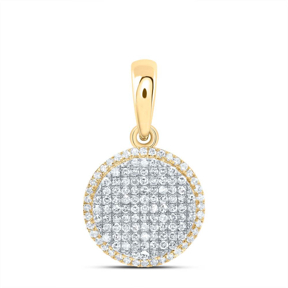 10kt Yellow Gold 5/8 Cttw Diamond Fashion Round Pendant