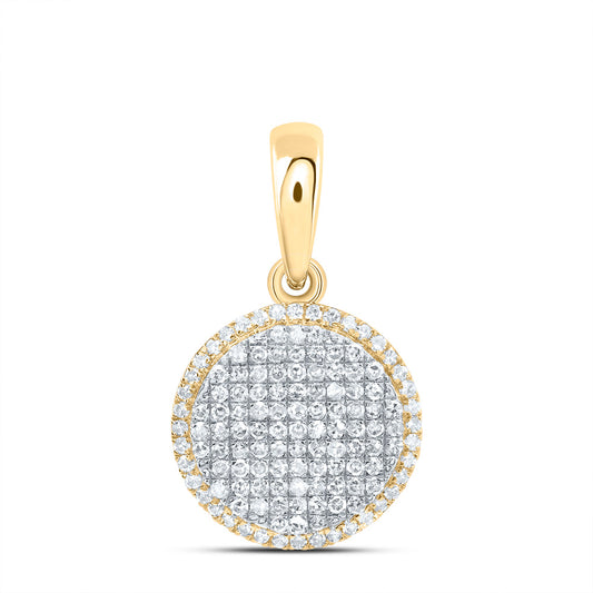 10kt Yellow Gold 5/8 Cttw Diamond Fashion Round Pendant