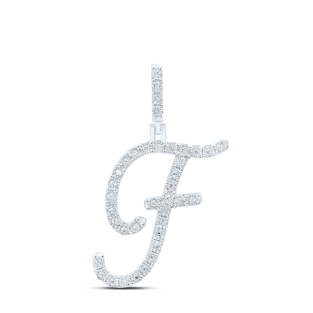 Sterling Silver Diamond Initial Pendant
