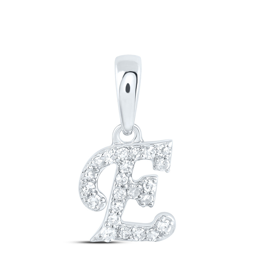 10kt Yellow Or White Gold Diamond Initial Pendant