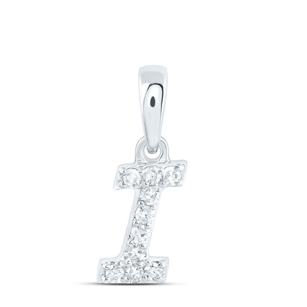 10kt Yellow Or White Gold Diamond Initial Pendant
