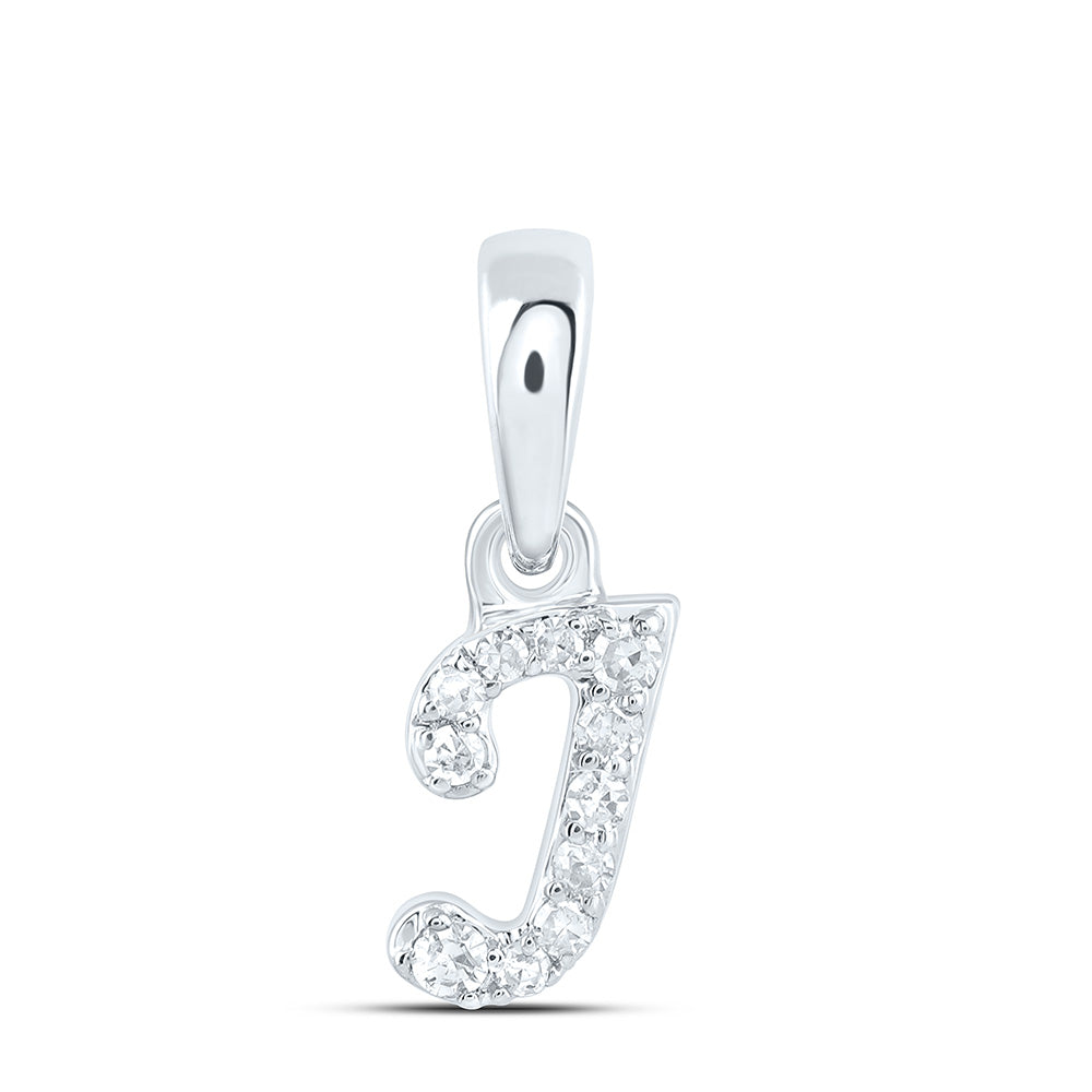 10kt Yellow Or White Gold Diamond Initial Pendant