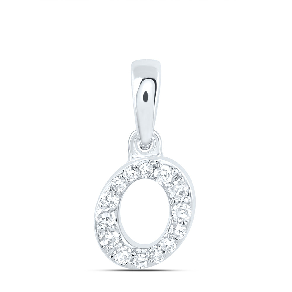 10kt Yellow Or White Gold Diamond Initial Pendant