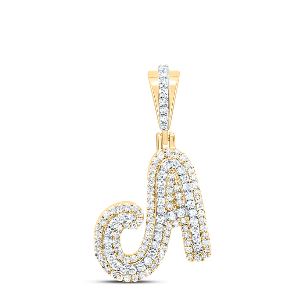 10kt Yellow Gold Diamond Fashion Initial Pendant