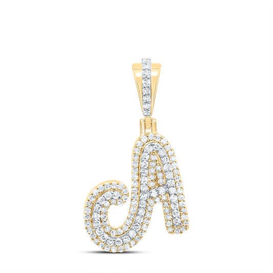 10kt Yellow Gold Diamond Fashion Initial Pendant