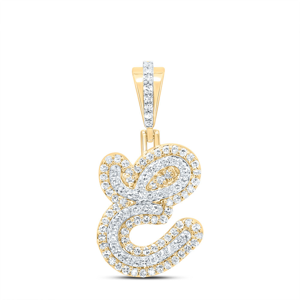 10kt Yellow Gold Diamond Fashion Initial Pendant
