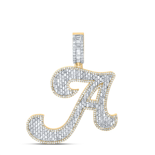 10kt Yellow Gold 2 3/8 Cttw Diamond Fashion Initial " A" Pendant