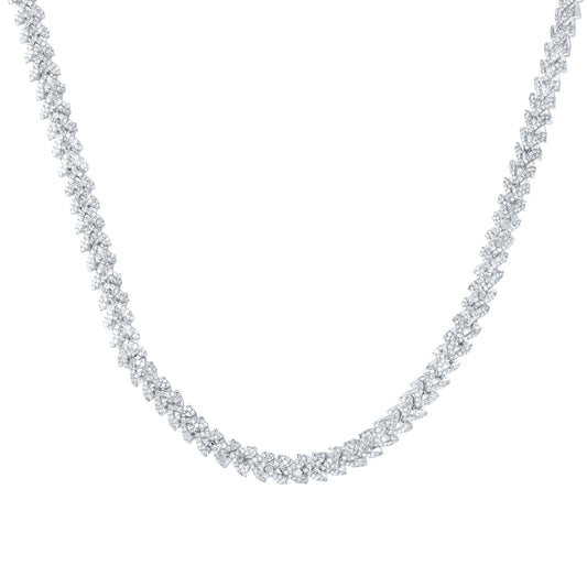 Sterling Silver 6 5/8 Cttw Diamond 6mm Franco Men's Chain, Length: 20 Inch