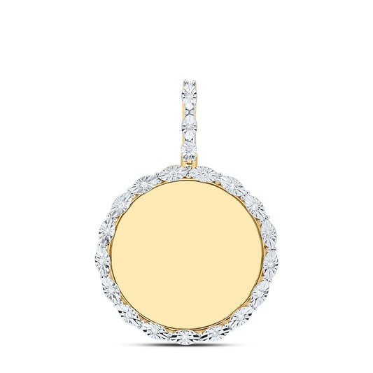 Sterling Silver Yellow-Tone or White-Tone 1/12 Ctw Natural Diamond Round Memory Pendant