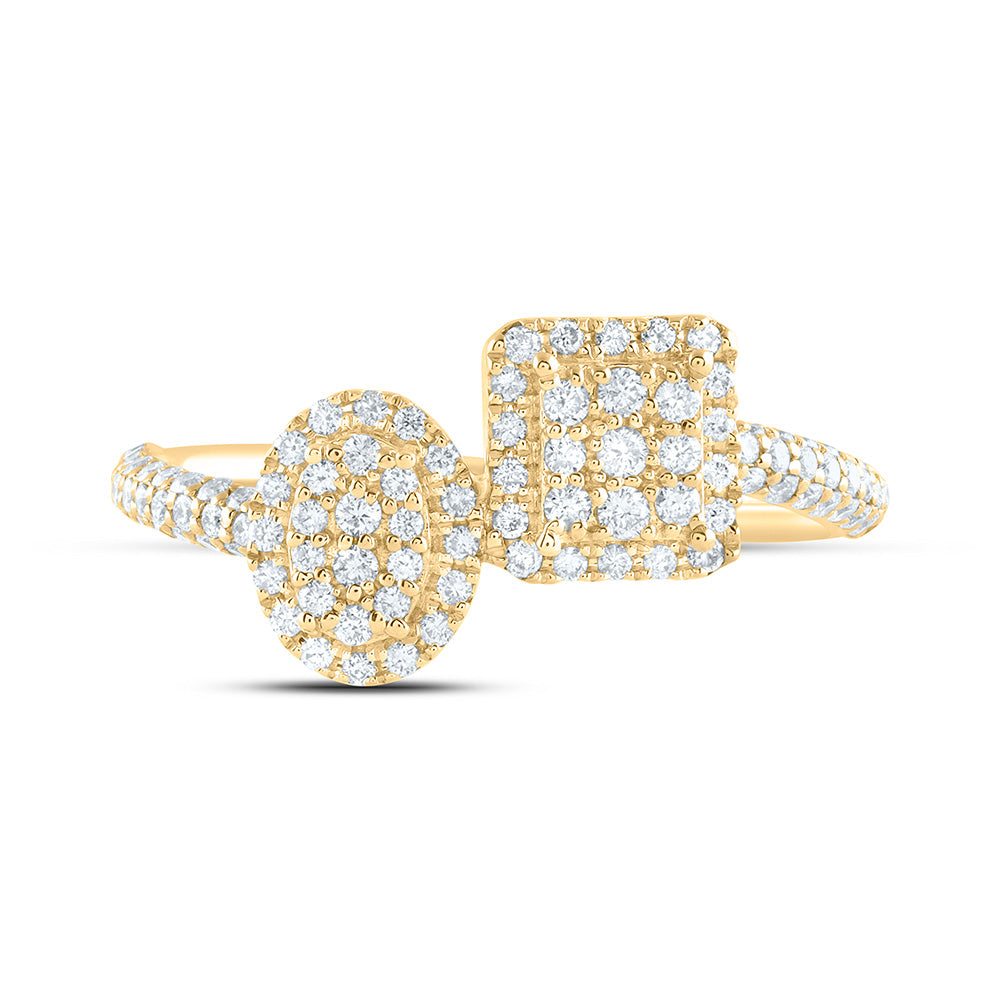 14K Yellow or White Gold 1/2 Ctw Natural Diamond Fashion Ring, Womens Size: 5-9