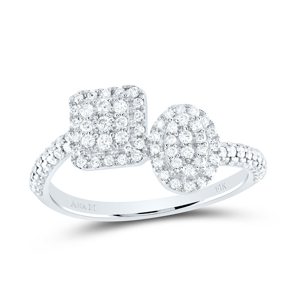 14K Yellow or White Gold 1/2 Ctw Natural Diamond Fashion Ring, Womens Size: 5-9