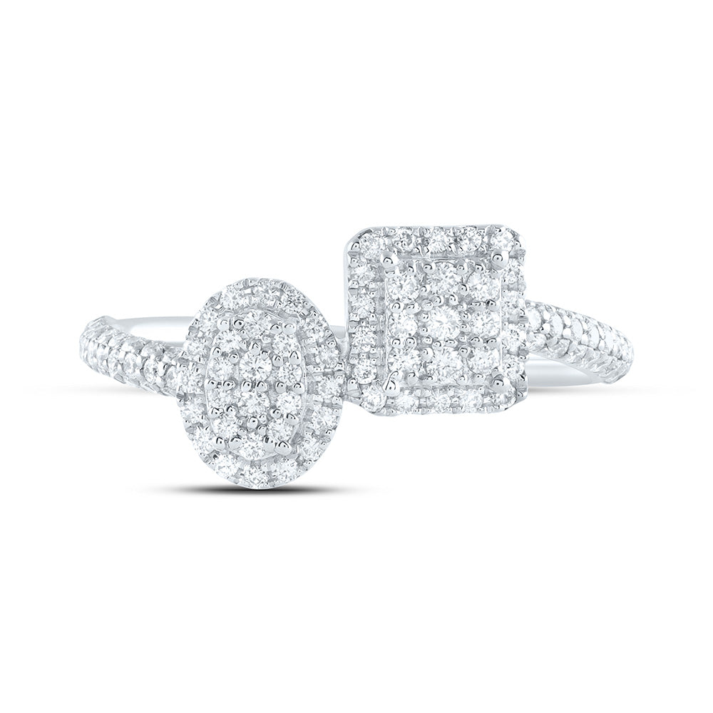 14K Yellow or White Gold 1/2 Ctw Natural Diamond Fashion Ring, Womens Size: 5-9