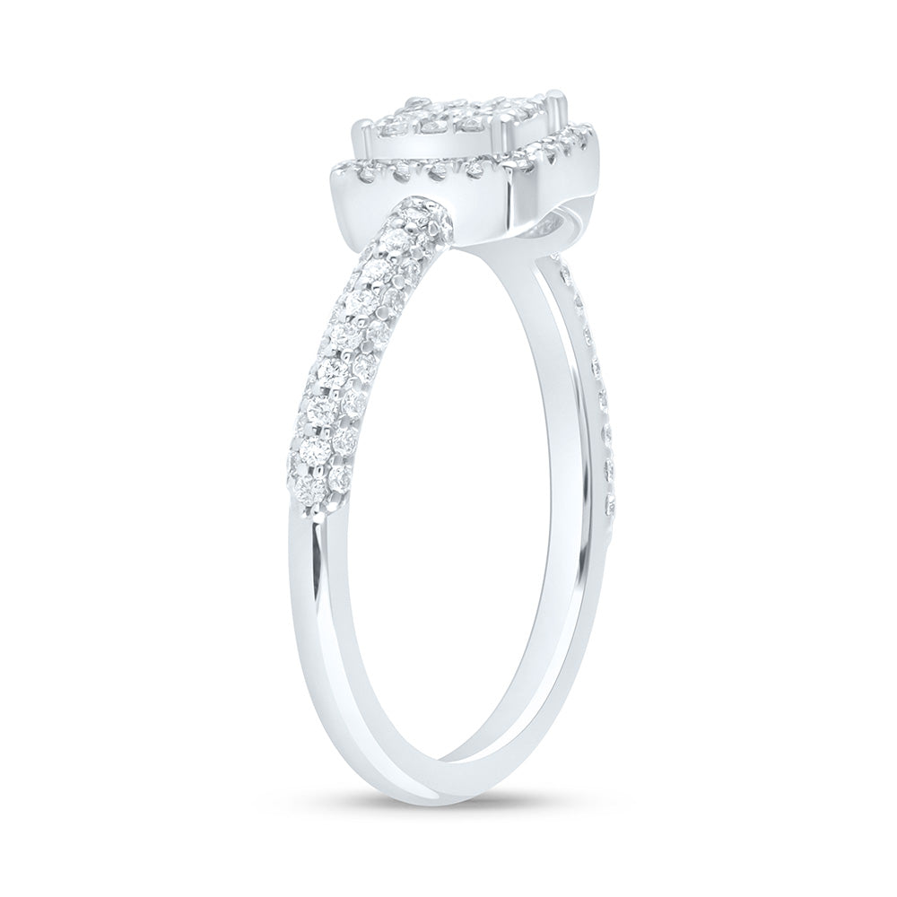14K Yellow or White Gold 1/2 Ctw Natural Diamond Fashion Ring, Womens Size: 5-9