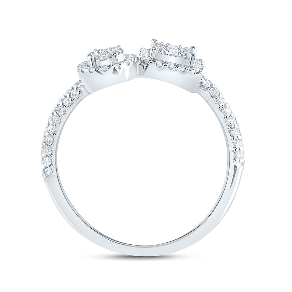 14K Yellow or White Gold 1/2 Ctw Natural Diamond Fashion Ring, Womens Size: 5-9
