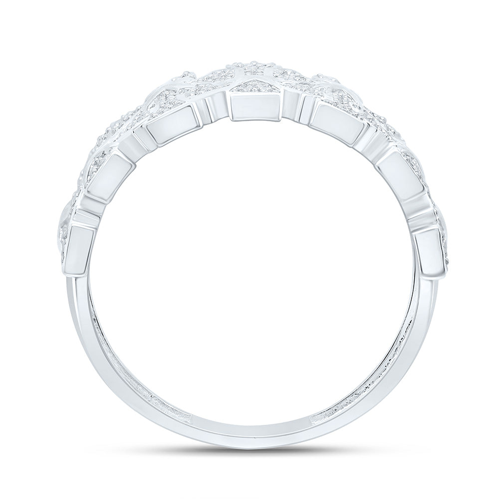 Sterling Silver Yellow-Tone or White-Tone 1/2 Ct Natural Diamond Crome Cross Mens Ring, Mens Size: 8-12