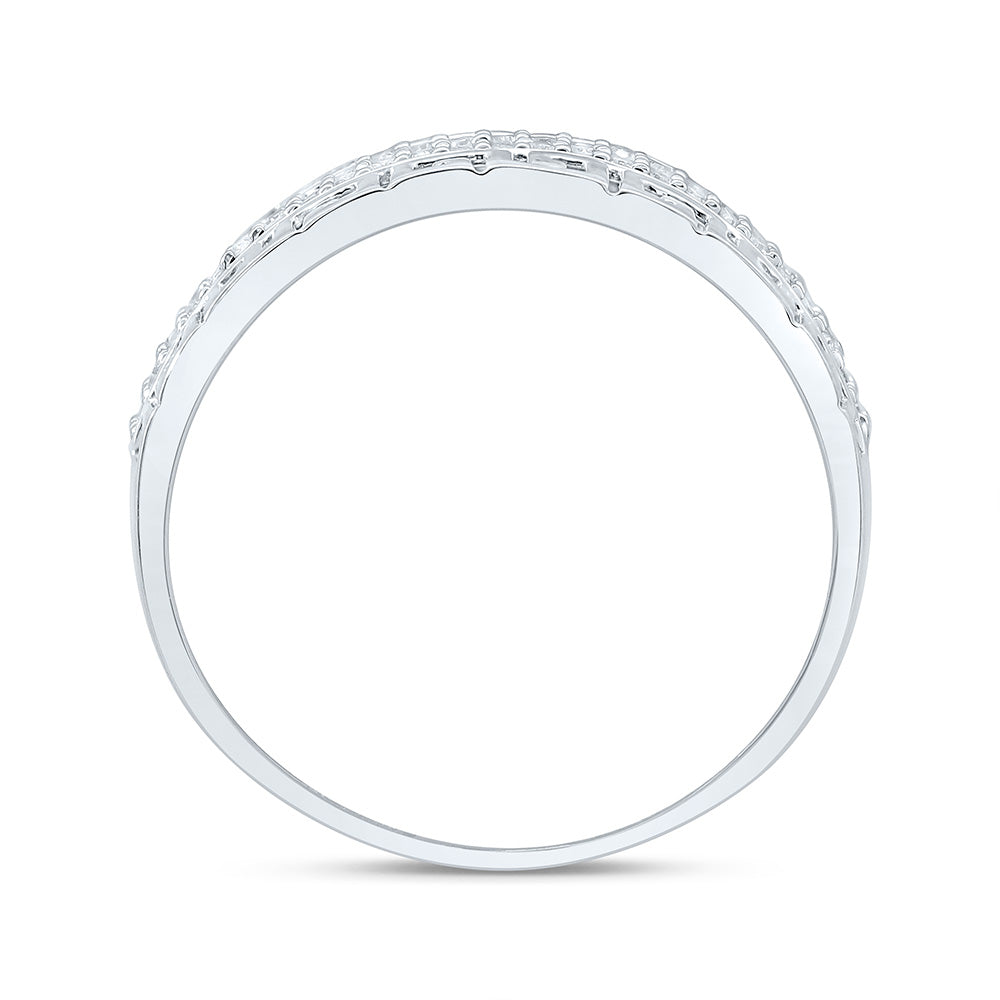 Sterling Silver Yellow-Tone or White-Tone 1/4 Ct Natural Diamond Mens Ring, Mens Size: 8-12