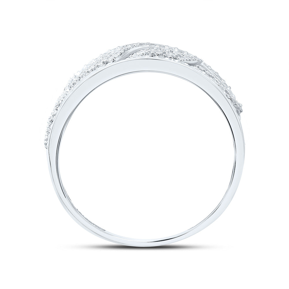 Sterling Silver 3/8 Ct Natural Diamond Gift Mens Ring