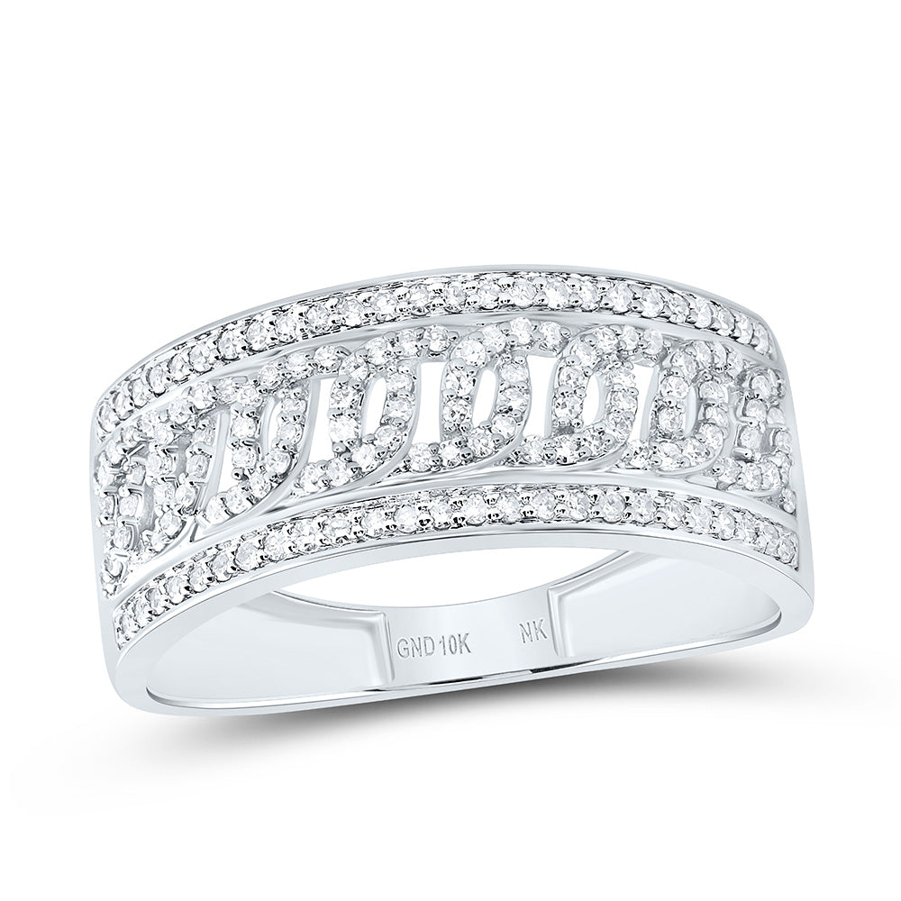 10K Yellow or White Gold 1/2 Ctw Natural Diamond Mens Ring, Mens Size: 8-12