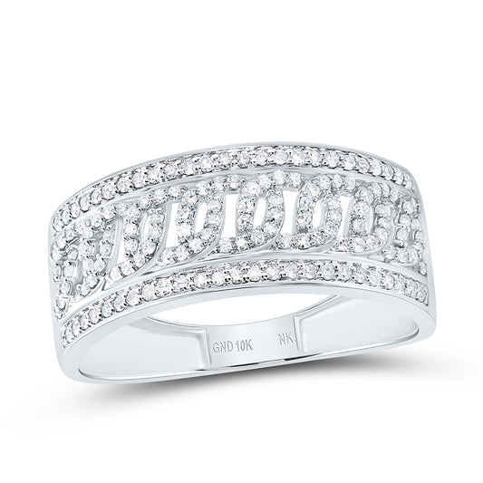10K Yellow or White Gold 1/2 Ctw Natural Diamond Mens Ring, Mens Size: 8-12