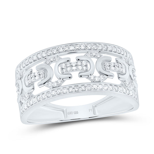 Sterling Silver Yellow-Tone or White-Tone 1/3 Ct Natural Diamond Mens Ring, Mens Size: 8-12