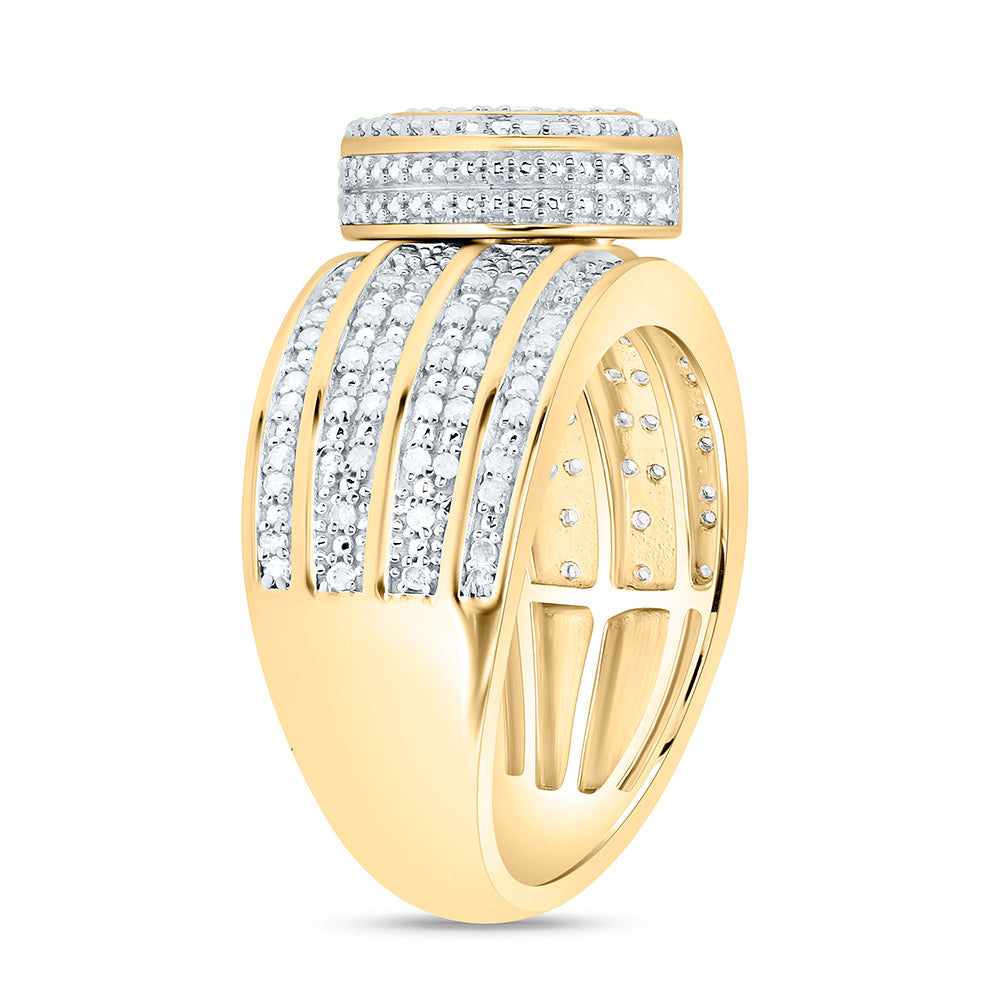 Sterling Silver Yellow-Tone or White-Tone 1/2 Ctw Natural Diamond Marquise Ring, Womens Size: 5-9