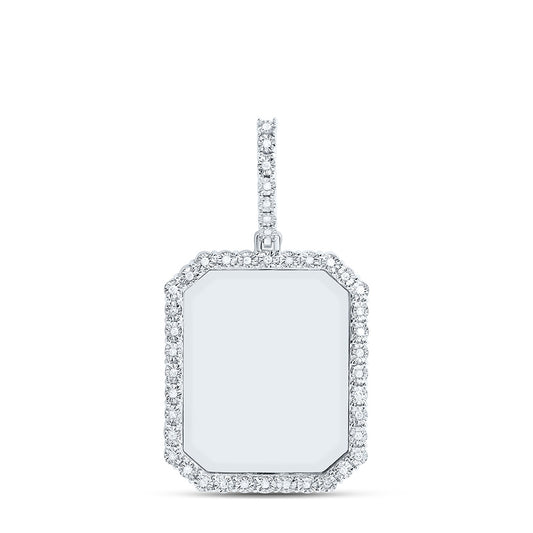 Sterling Silver 1/6Cttw Natural Diamond Gift Emerald Memory Pendant
