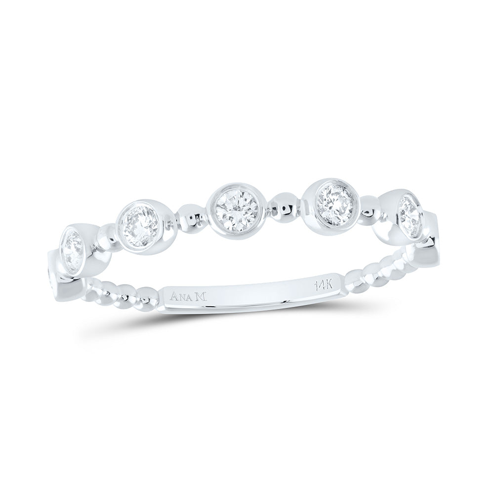 14K Yellow or White or Rose Gold 1/3 Ctw Natural Diamond Fashion Ring, Womens Size: 5-9