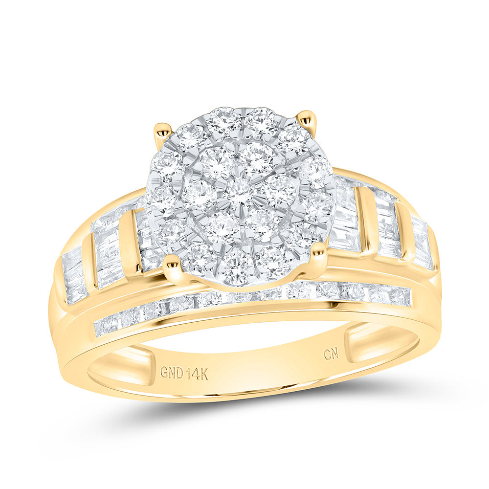 14K Yellow Gold 7/8Cttw Natural Diamond Cindy Ring