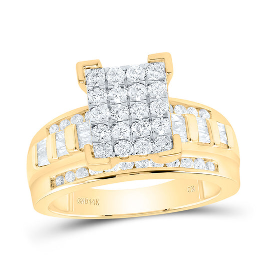 14K Yellow Gold 7/8Cttw Natural Diamond Ladies Cindy Ring