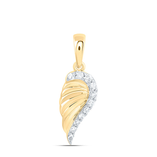 10K Yellow Gold 1/20 Ctw Natural Diamond Gift Pendant