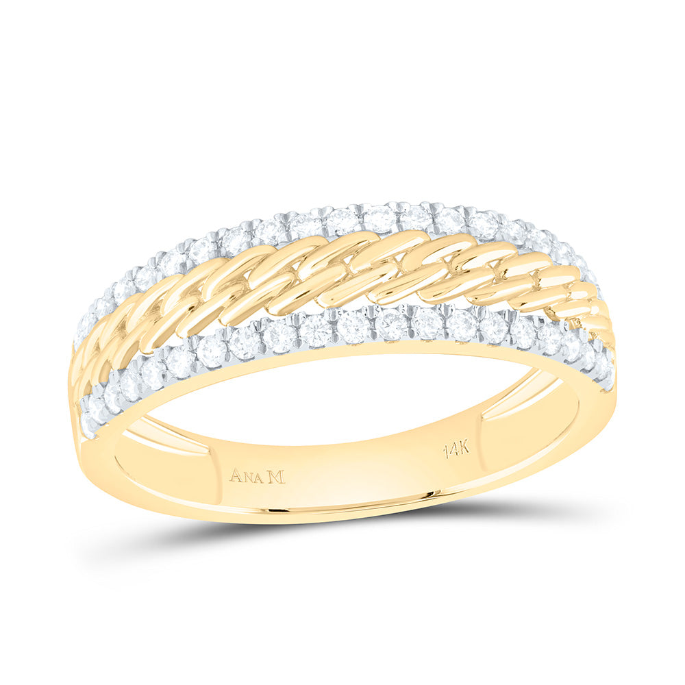 14K Yellow Gold 1 1/2Cttw Natural Diamond Round Trio Set