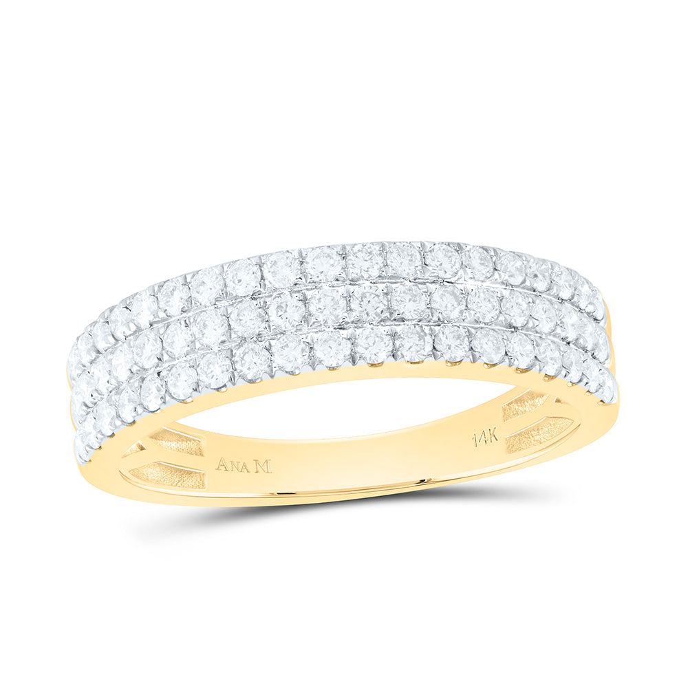 14K Yellow Or White Gold 2 1/2Cttw Natural Diamond Round Trio Set