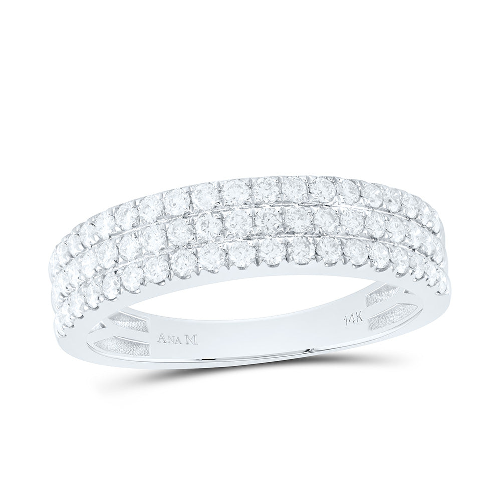 14K Yellow Or White Gold 2 1/2Cttw Natural Diamond Round Trio Set
