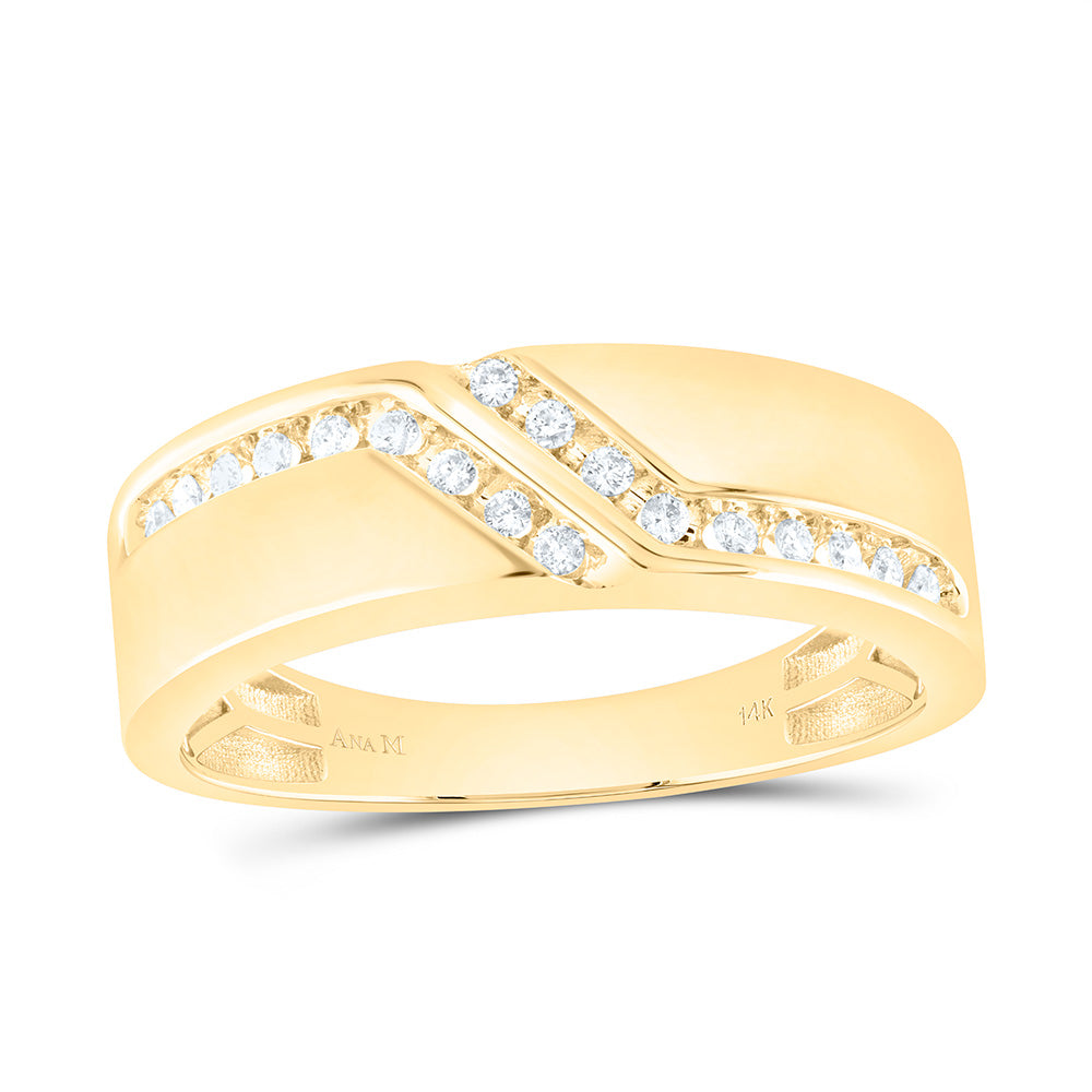 14K Yellow Gold 5/8Cttw Natural Diamond Round Trio Set