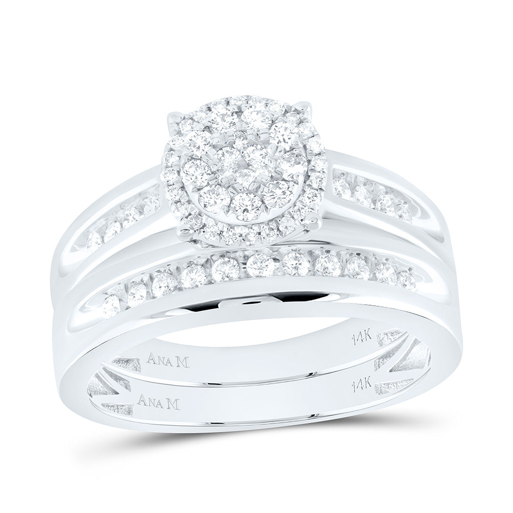 14K Yellow Or White Gold 3/4Cttw Natural Diamond Round Trio Set