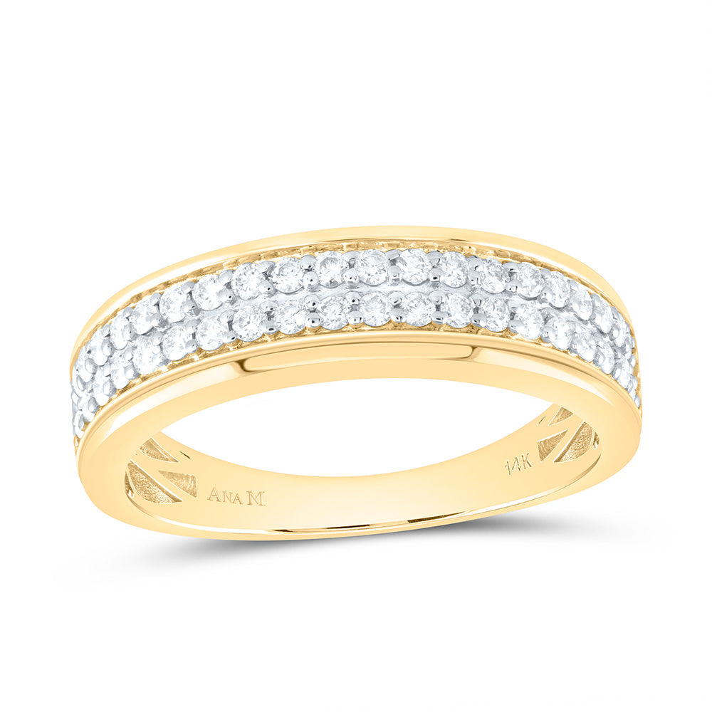 14K Yellow Gold 1Cttw Natural Diamond Round Trio Set
