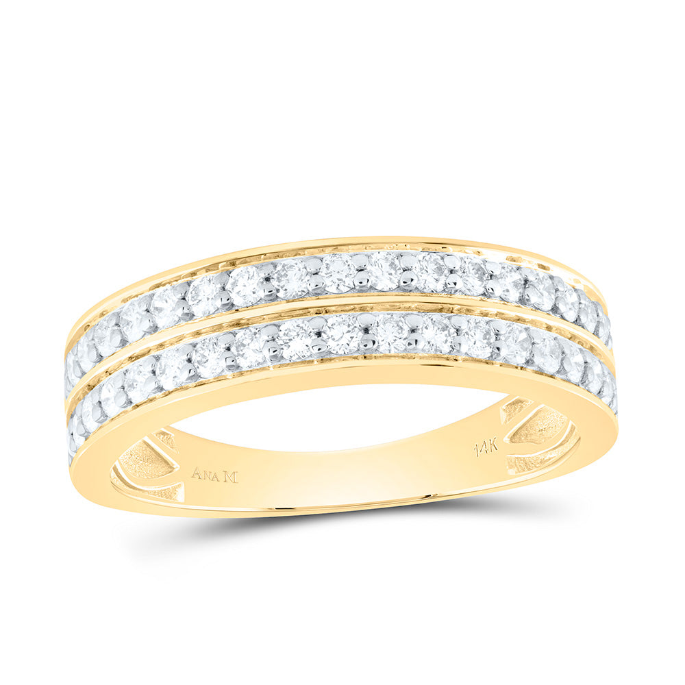 14K Yellow Or White Gold 1 3/8Cttw Natural Diamond Round Trio Set