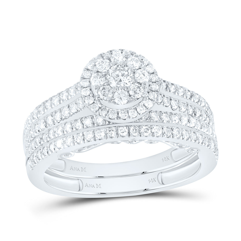 14K Yellow Or White Gold 1 5/8Cttw Natural Diamond Round Trio Set