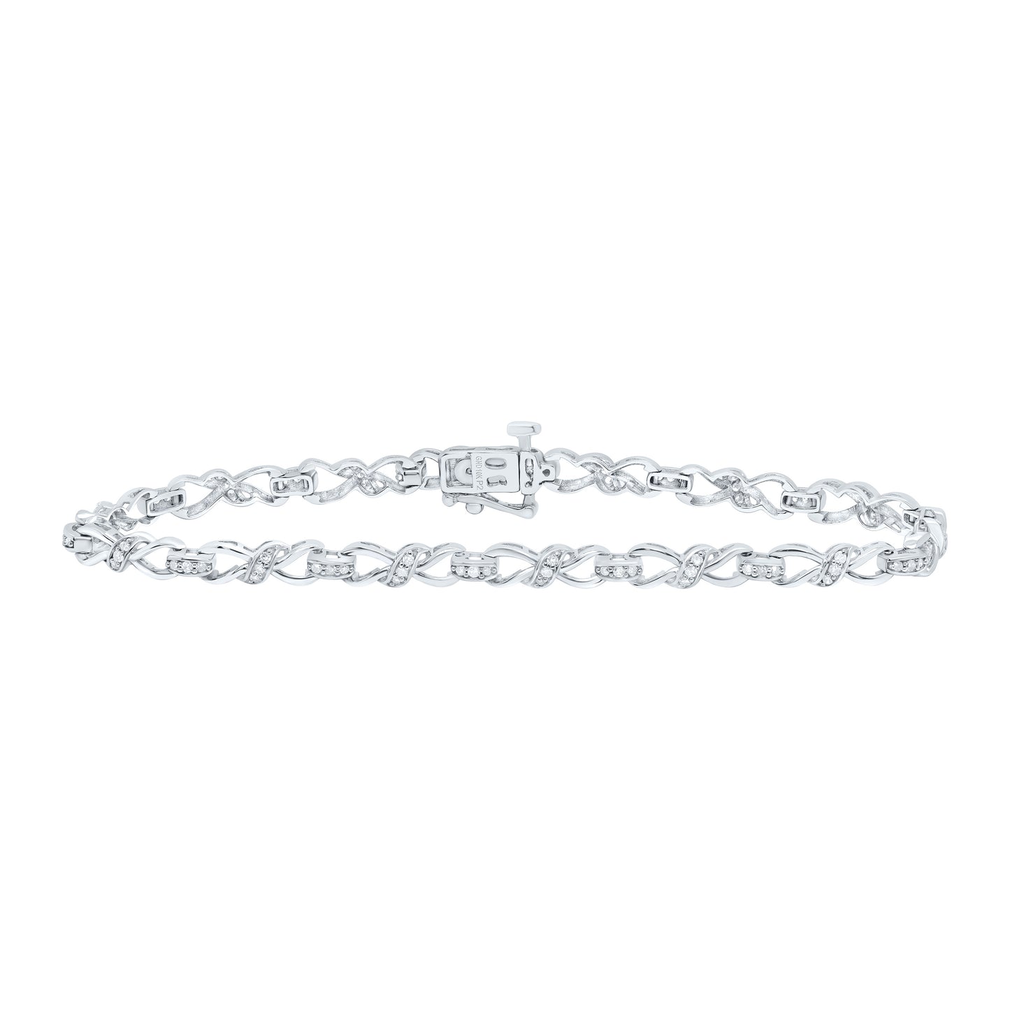 10K Yellow or White Gold 1/2 Ctw Natural Diamond Ladies Bracelet (7 Inch)