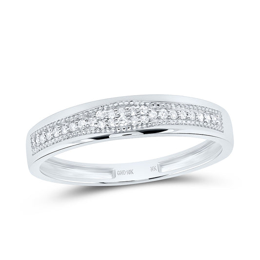 10K White Gold 1/2 Ctw Natural Diamond Pear Trio Set, Womens Size: 5-9, Mens Size: 8-12
