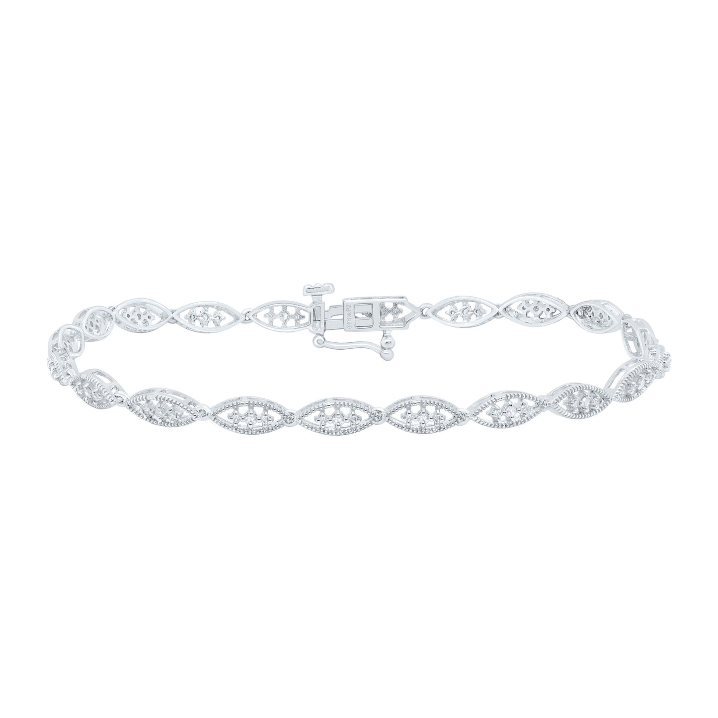 10K Yellow Or White Gold 1/3Cttw Natural Diamond Ladies Bracelet (7 Inch)