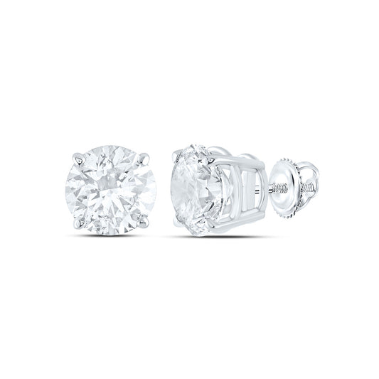 14K White Gold 3Cttw  Natural Diamond Supreme Stud Earring