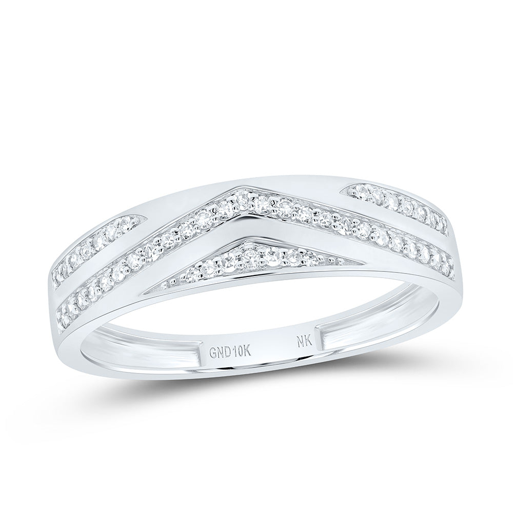 10K Yellow Or White Gold 5/8 Cttw Natural Diamond Nk Fashion Round Bridal Anniversary Wedding Engagement Band Ring Trio Set
