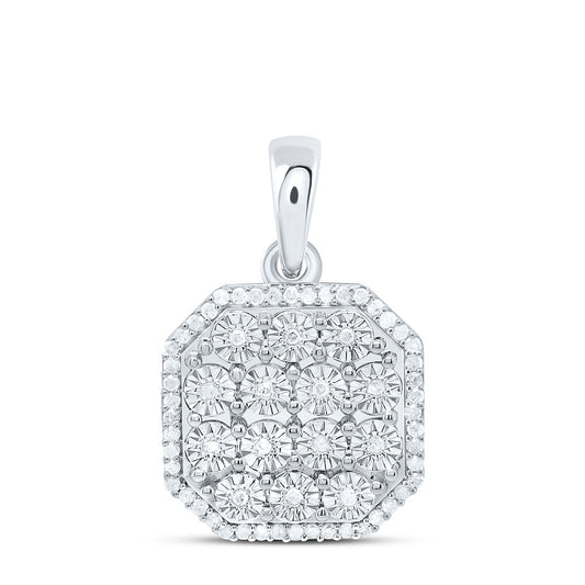 Sterling Silver 1/4Cttw Natural Diamond Gift Ascher Fanuk Pendant
