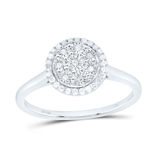 Sterling Silver 1/6Cttw Natural Diamond Gift Fanuk Round Ring