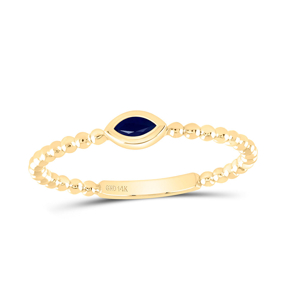 14K Yellow Or White Or Rose Gold 4X2.1Mm Gem Marquise Ladies Ring