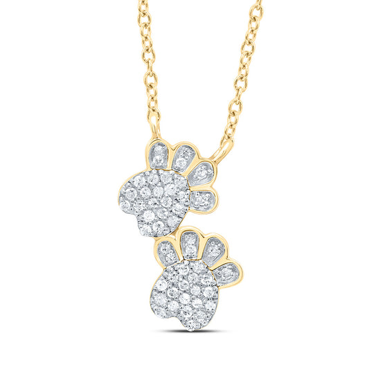 10K Yellow Or White Gold 1/6Cttw Natural Diamond Gift Necklace (18 Inch)