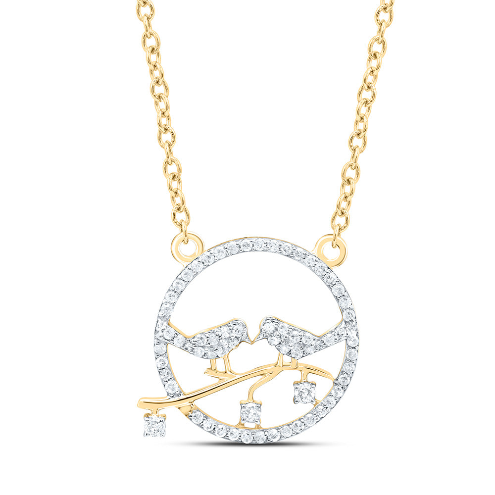 10K Yellow Or White Gold 1/5Cttw Natural Diamond Gift Necklace (18 Inch)